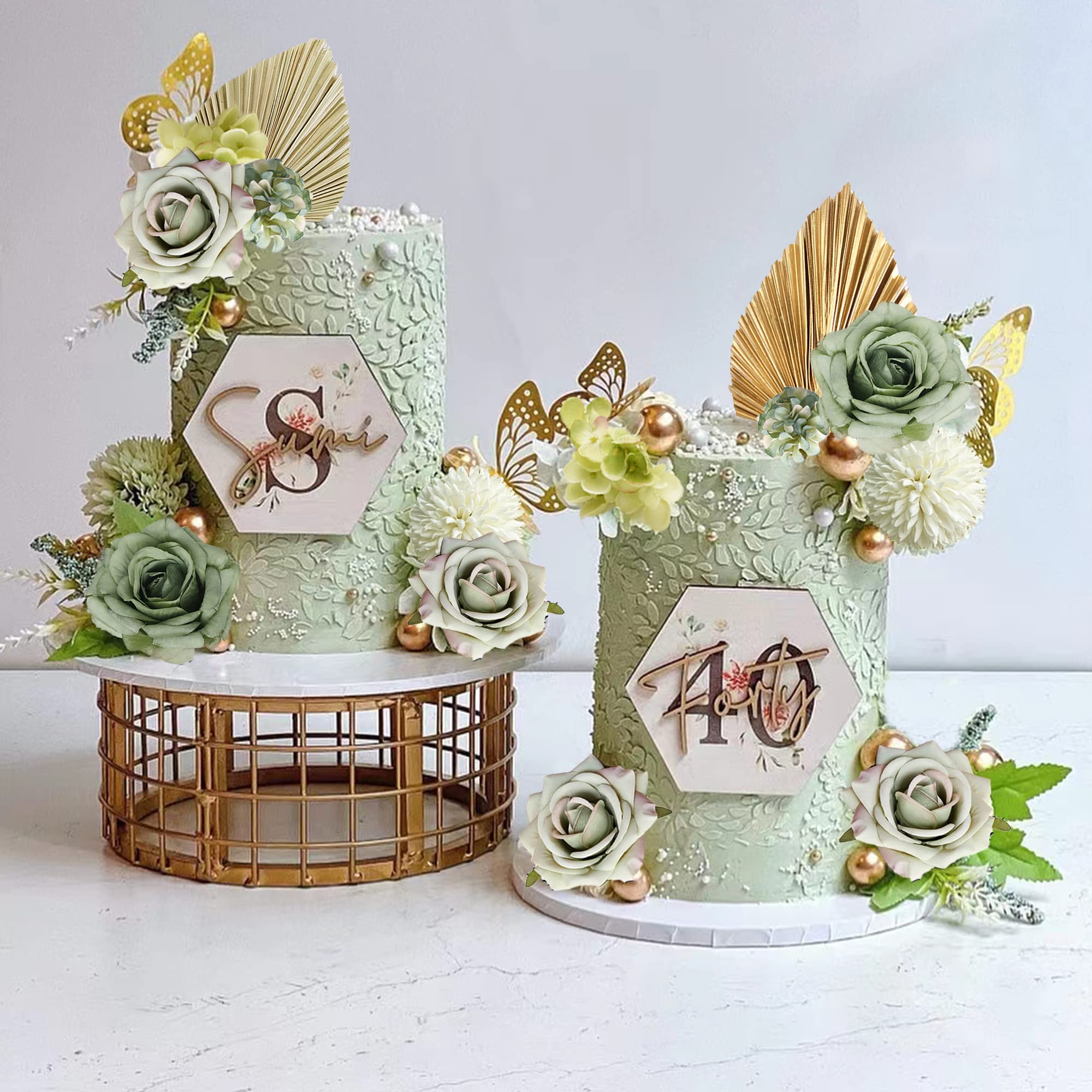 LEFUBABY colorful butterflies toppers on cupcakes for a festive touch.