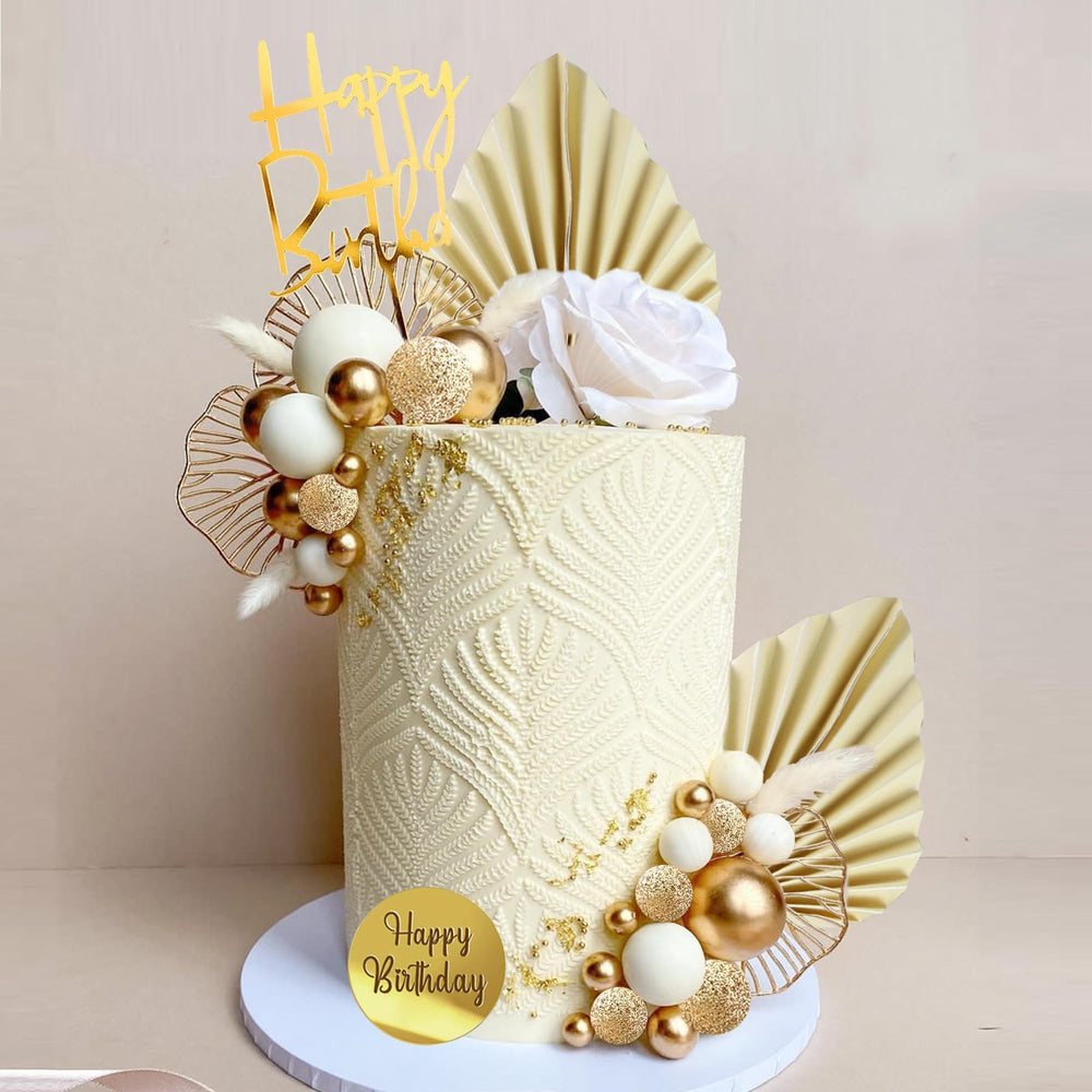 LEFUBABY ginkgo leaf cake topper for chic, nature-inspired desserts.