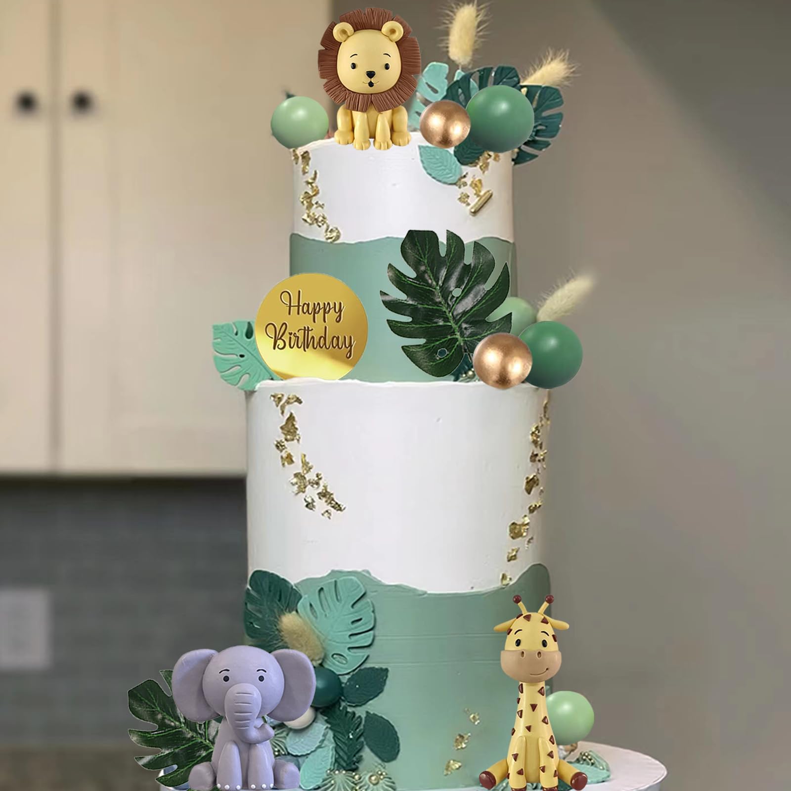 LEFUBABY green ball cake toppers brighten dessert presentation
