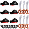 Legigo pirate hats with elastic back fit kids and adults for party fun.