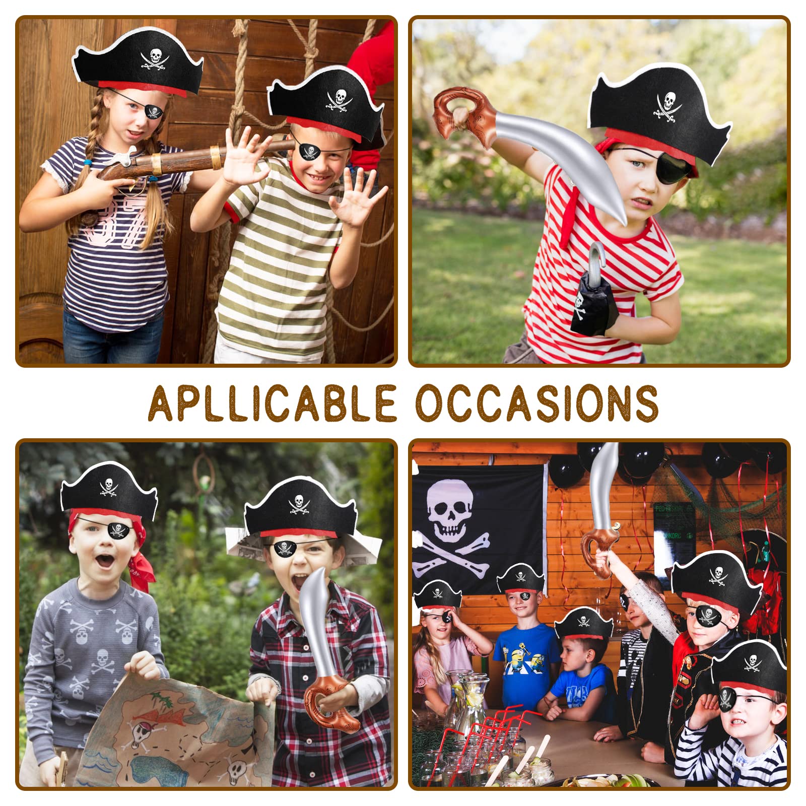 Legigo pirate party bulk set, perfect for group costumes and party decor.
