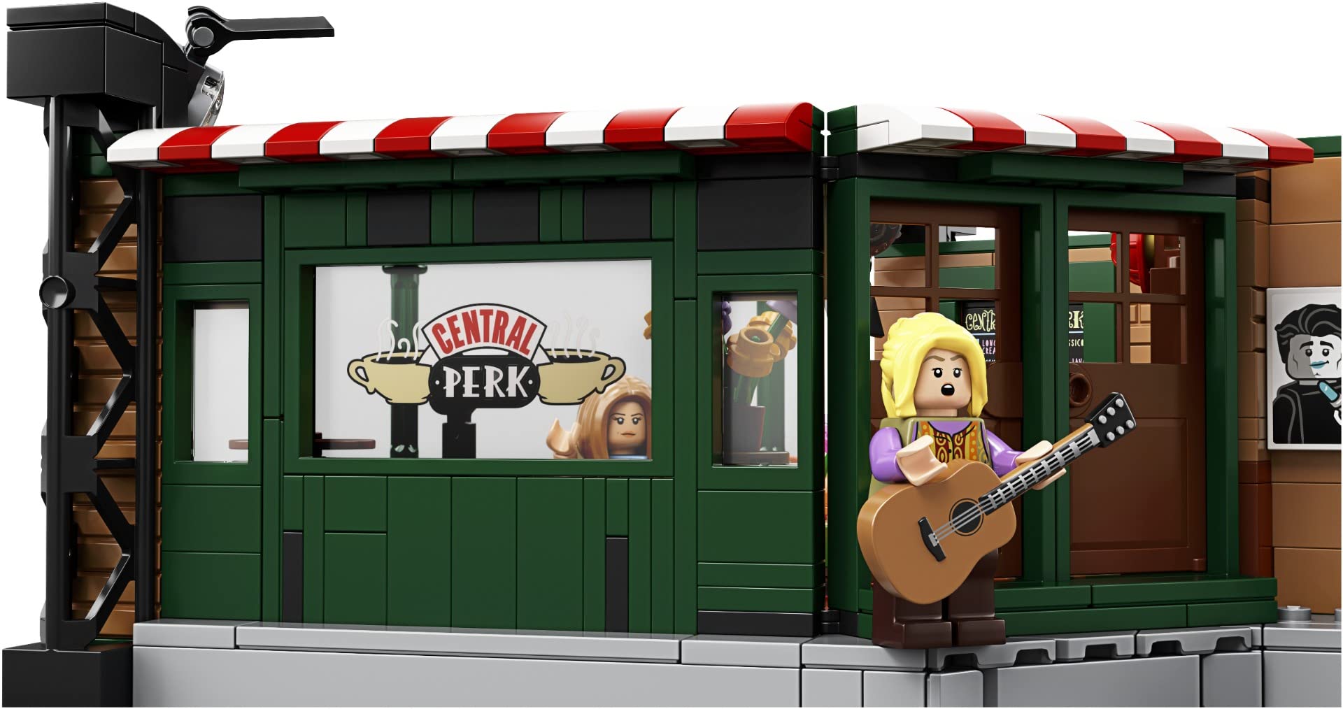 LEGO 21319 Central Perk stage and musical area adds interactive play moments.