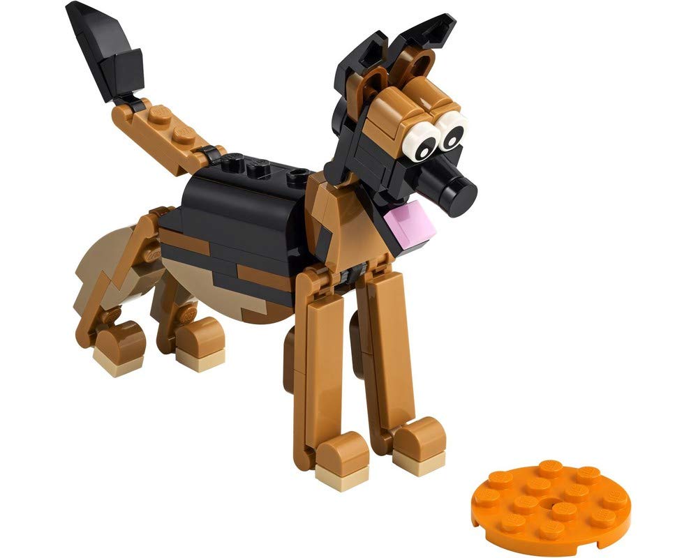 LEGO 30578 German Shepherd dog figure included for realistic play and display