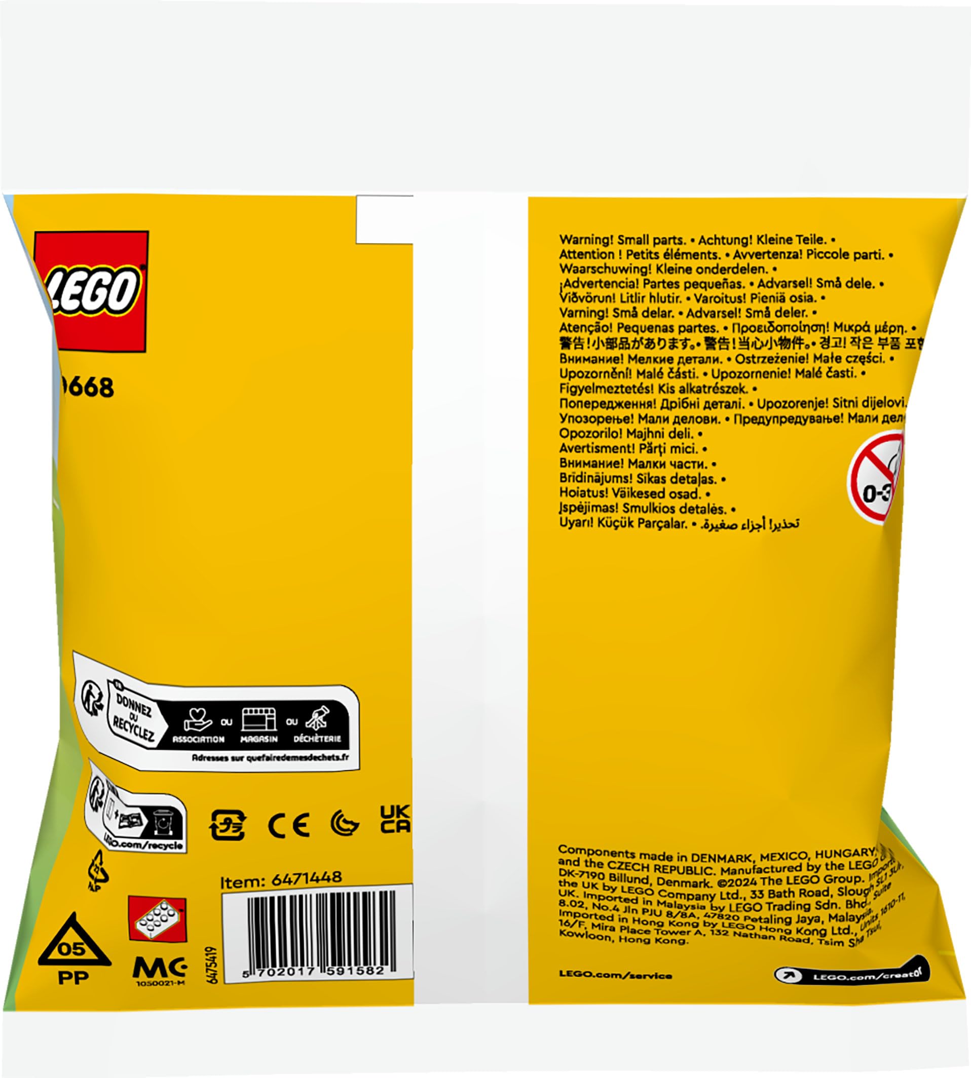 LEGO 30668 compact polybag design stores neatly and travels easily