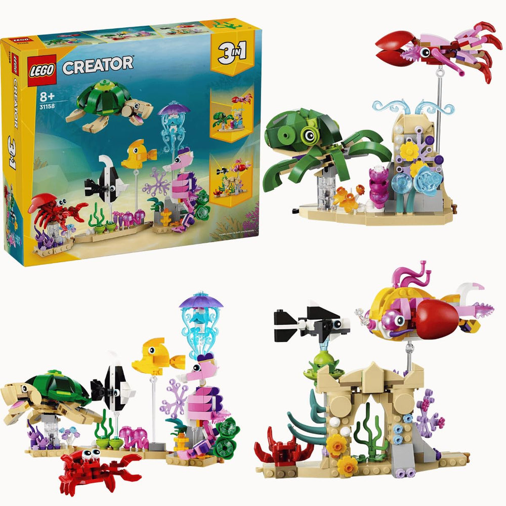 LEGO 31158 Sea Animals turtle on stand for imaginative play and display