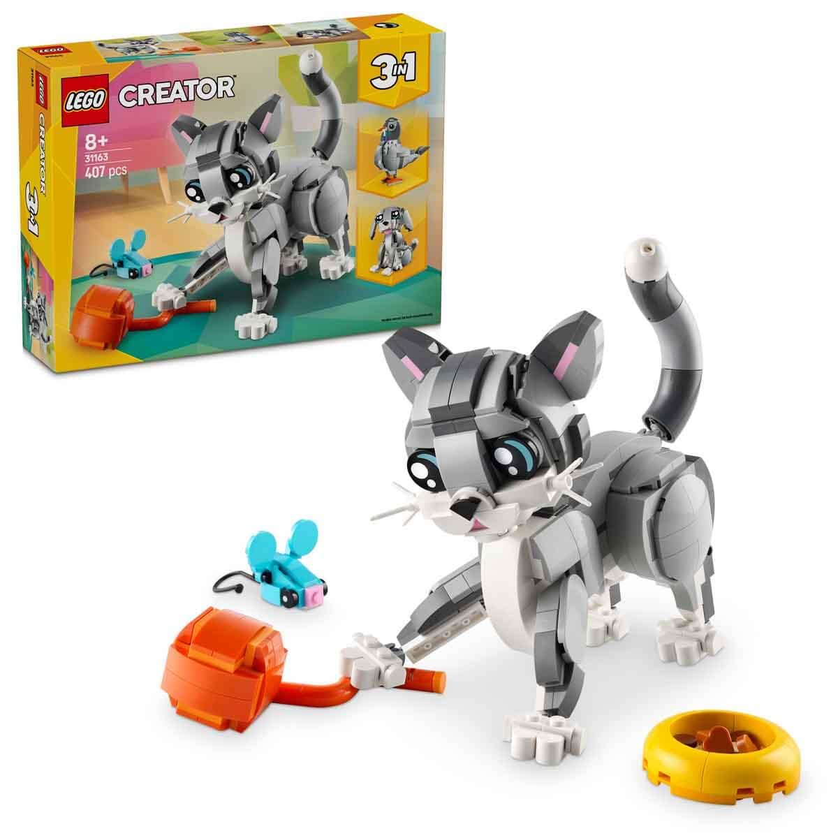 LEGO 31163 cat toy with movable features for imaginative play