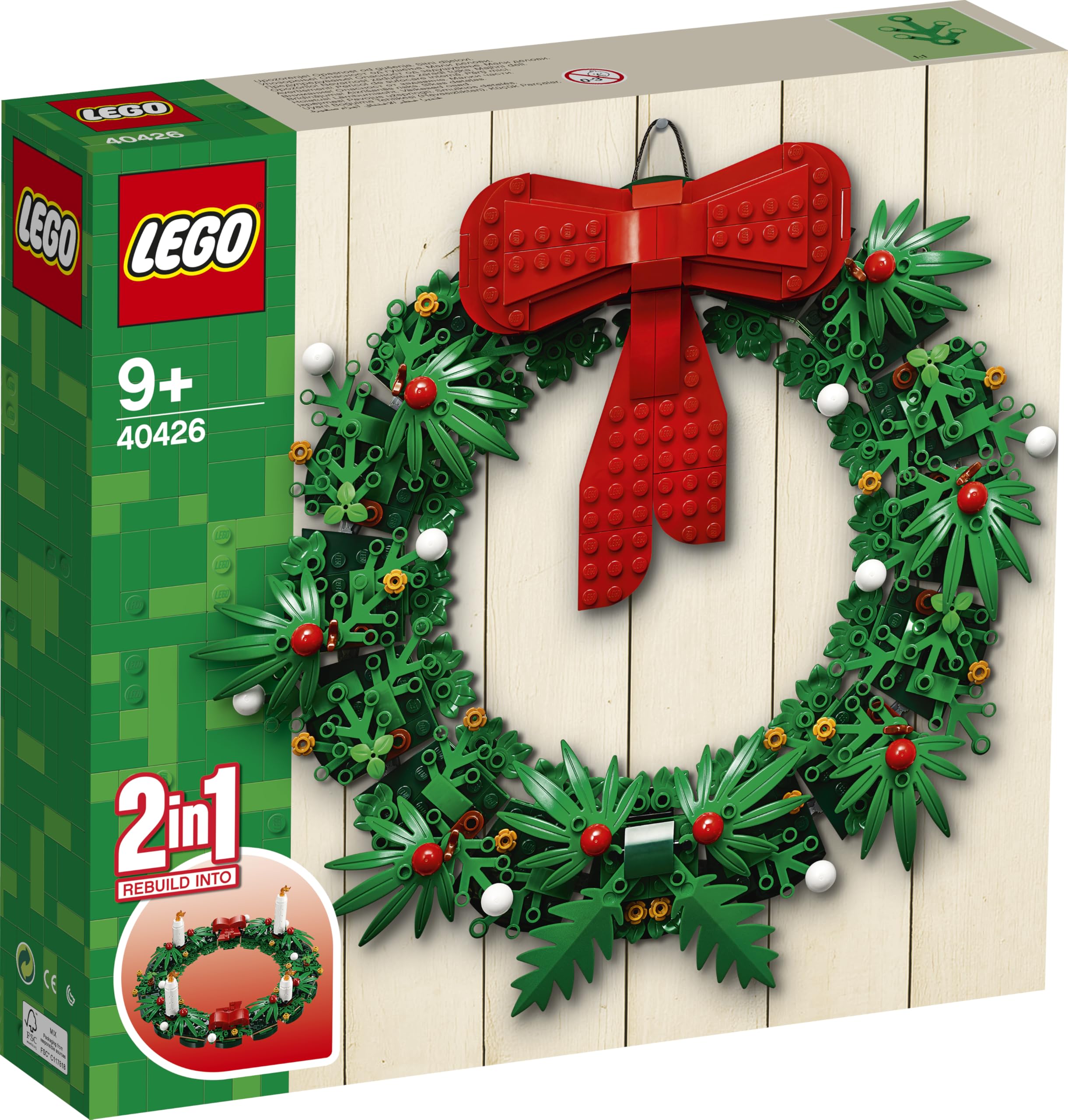 LEGO 40426 Advent wreath 2-in-1 ready for creative play and display.