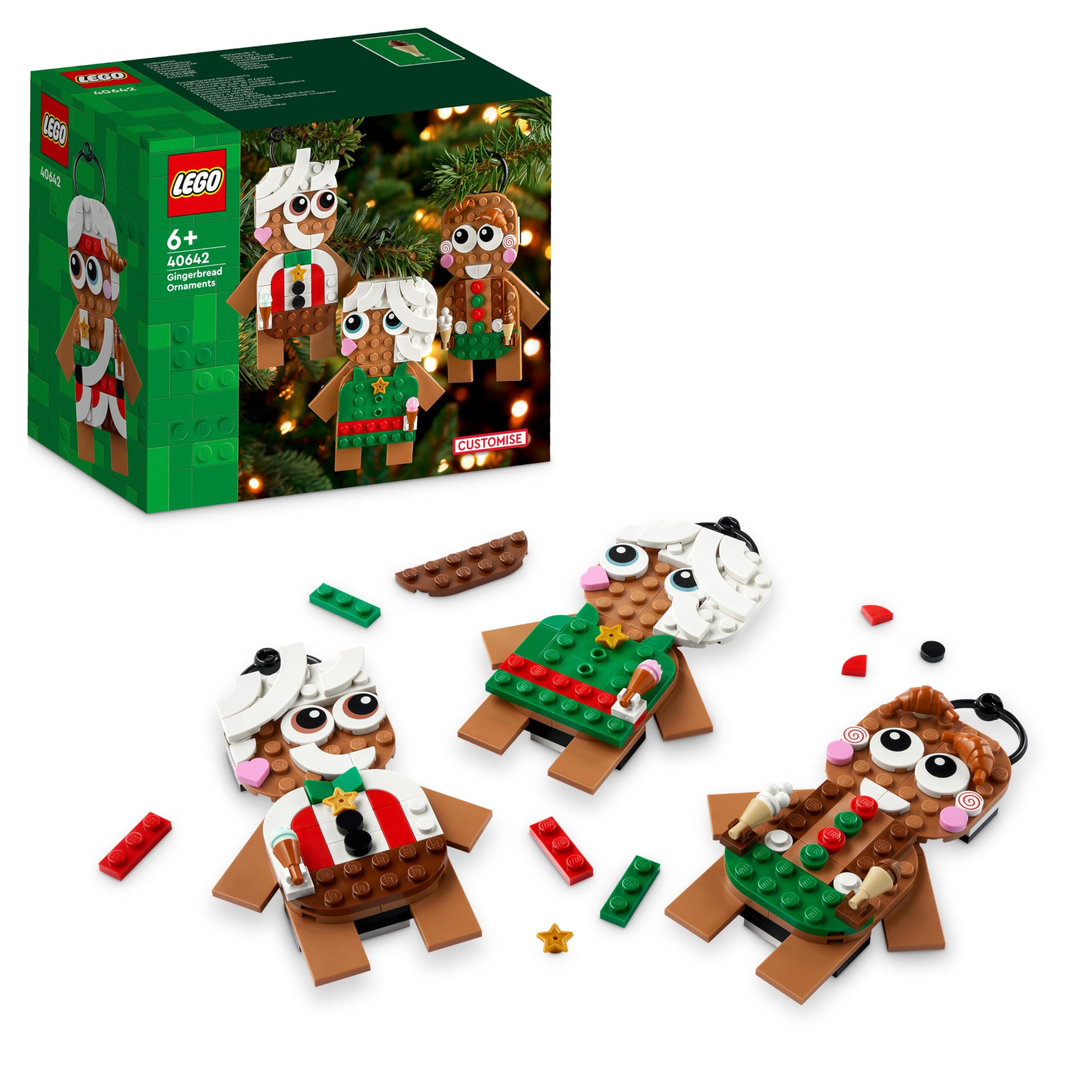 LEGO 40642 iconic gingerbread ornaments for festive decor and family play