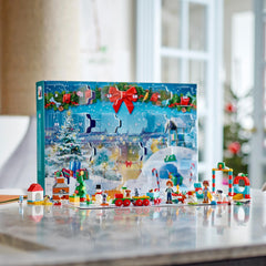 LEGO Friends Christmas tree dots offer colorful decorating options.