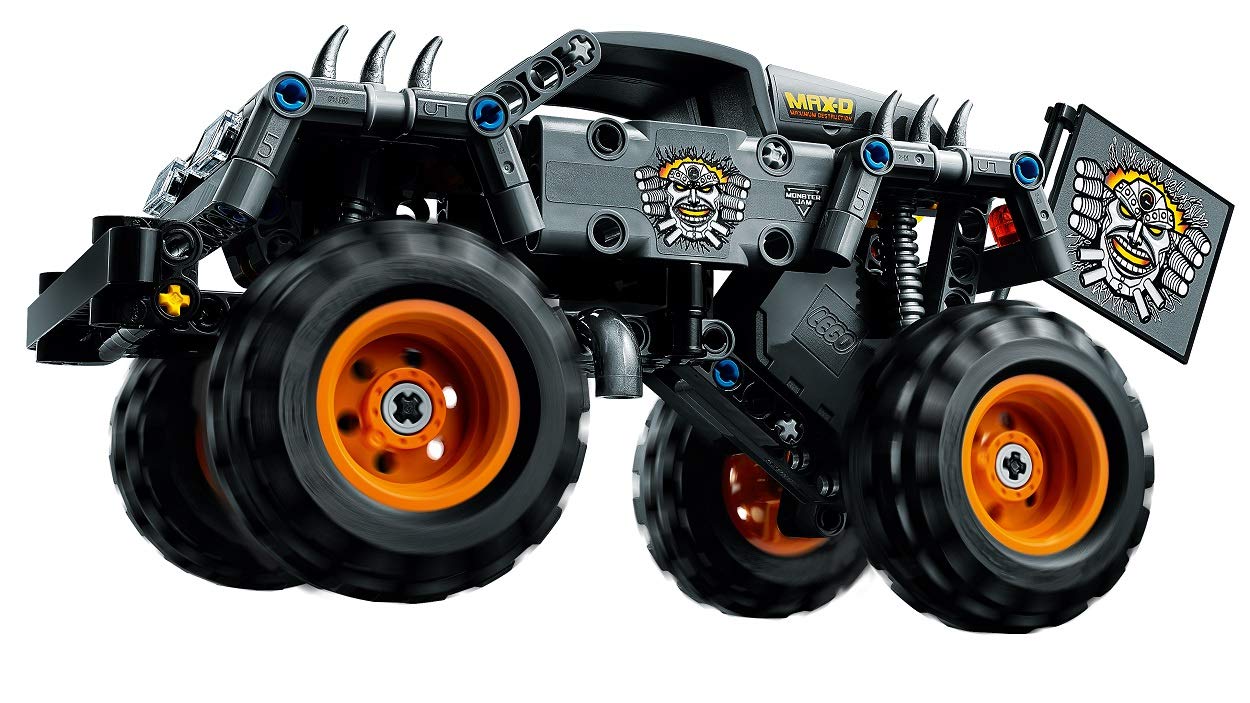 LEGO 42119 Monster Jam MAX-D pull-back action enables quick, action-packed races.