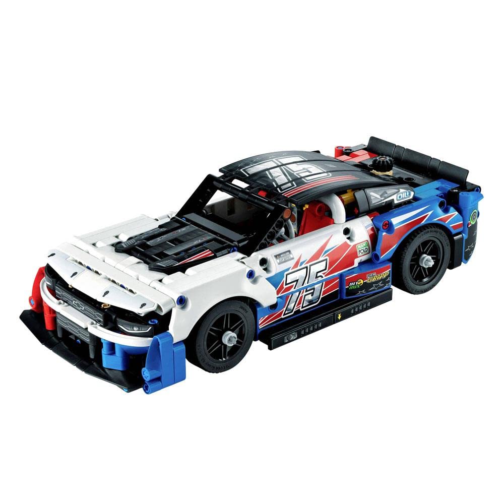 LEGO 42153 NASCAR Camaro ZL1 side profile highlights sleek lines for display