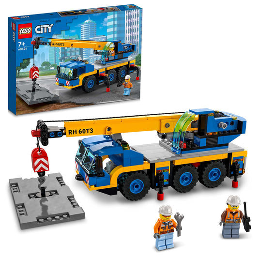 LEGO 60324 City Off-Road Crane assembly view supports imaginative building play and motor skills.