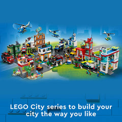 LEGO 60324 road plate connects with other sets, expanding city builds.