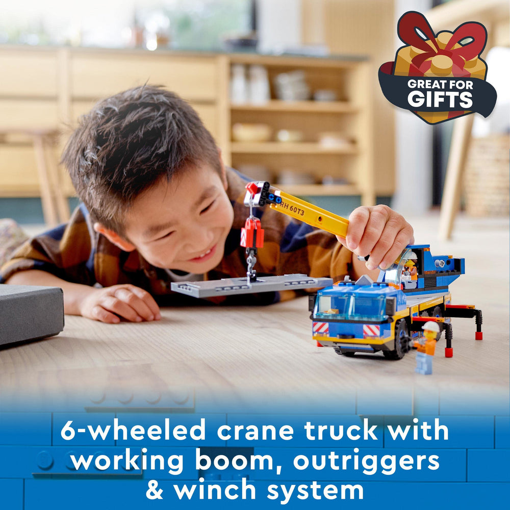 LEGO 60324 winch-operation at the crane hook adds interactive storytelling moments.