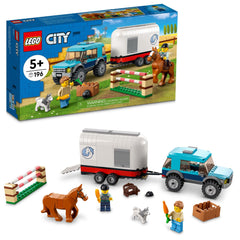 LEGO 60327 City Horse Transporter: SUV and horse trailer for family adventures.