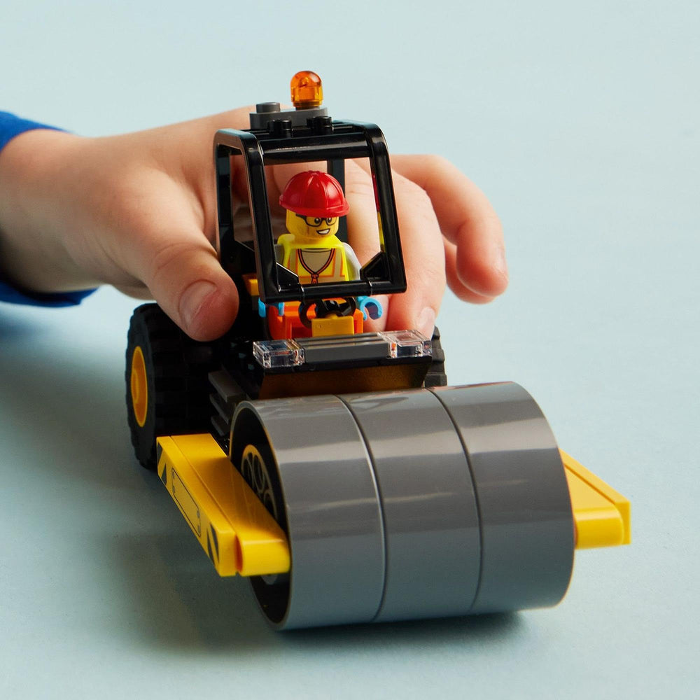 LEGO 60401 City Road Roller compatible with other LEGO City sets for larger sites.