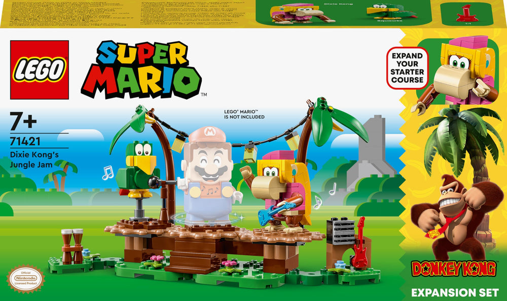 LEGO 71421 jungle instruments with guitar, microphone, and bongos for rhythm