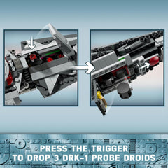 LEGO Darth Maul Sith Infiltrator diorama setup for scene play