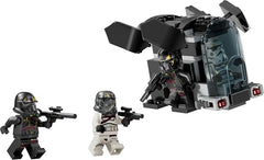 LEGO 75412 death trooper figure shows detailed helmet and blaster for authentic battles
