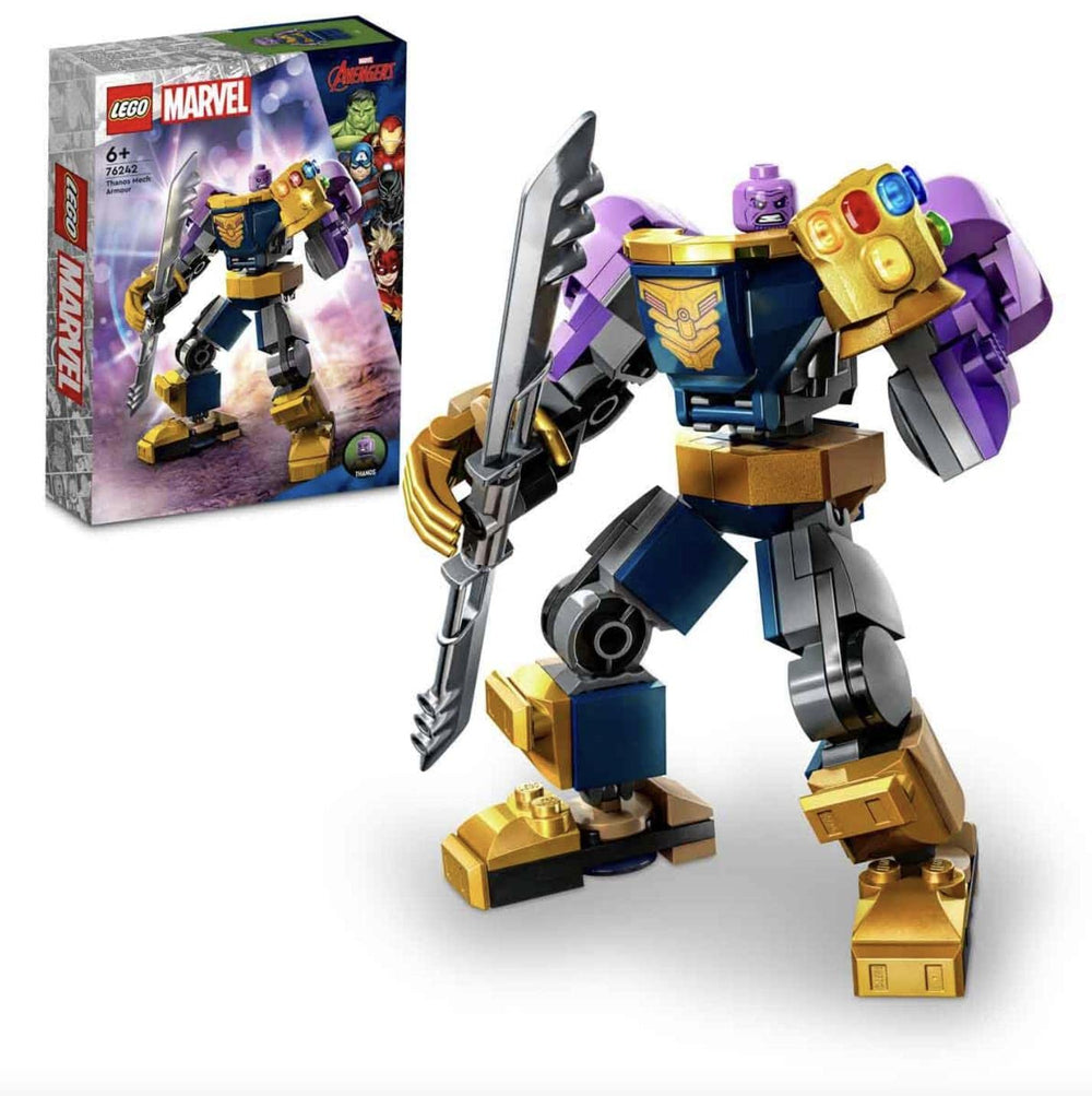 LEGO 76242 Mechanical Thanos Armor front view for epic battles.