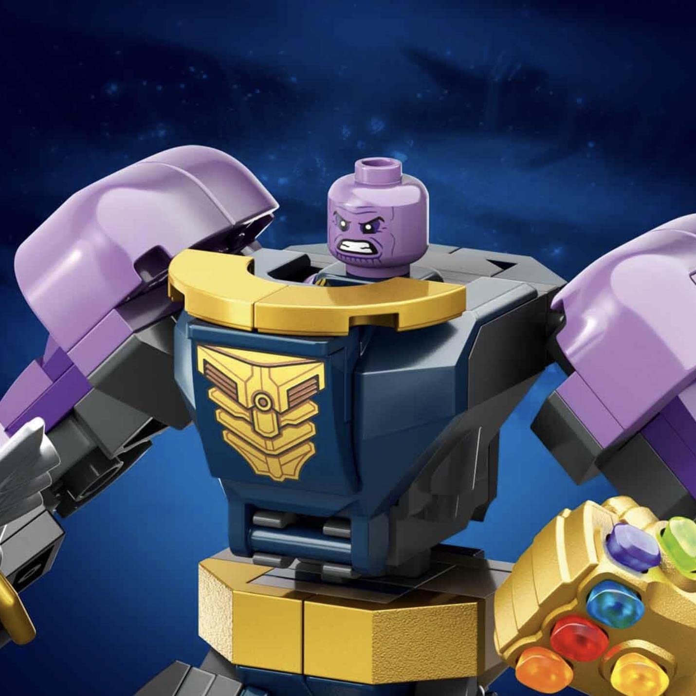 LEGO 76242 Infinity Stones close-up for authentic display.