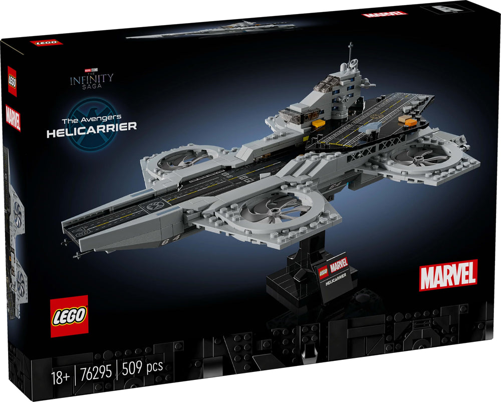 LEGO 76295 Avengers Helicarrier packaging-open for quick setup