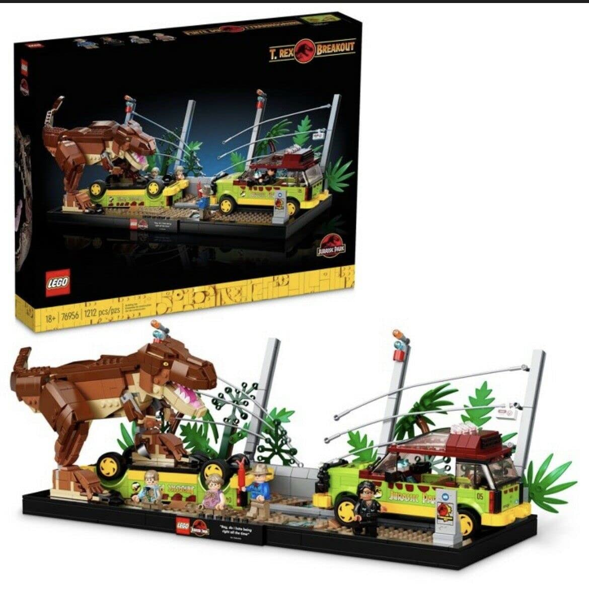 LEGO 76956 minifigures Alan Grant Ian Malcolm Tim Lex ready for action