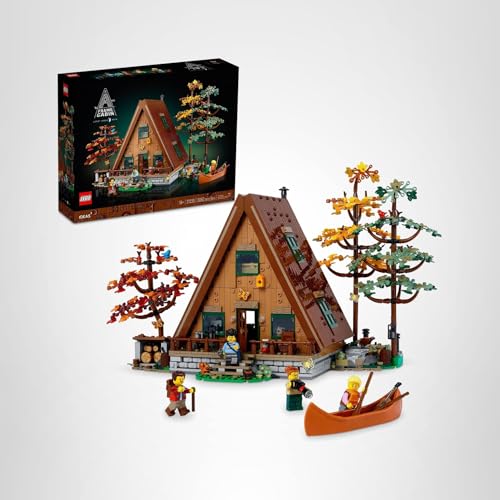 LEGO Ideas A-Frame Cabin compact dimensions make it ideal for shelves.