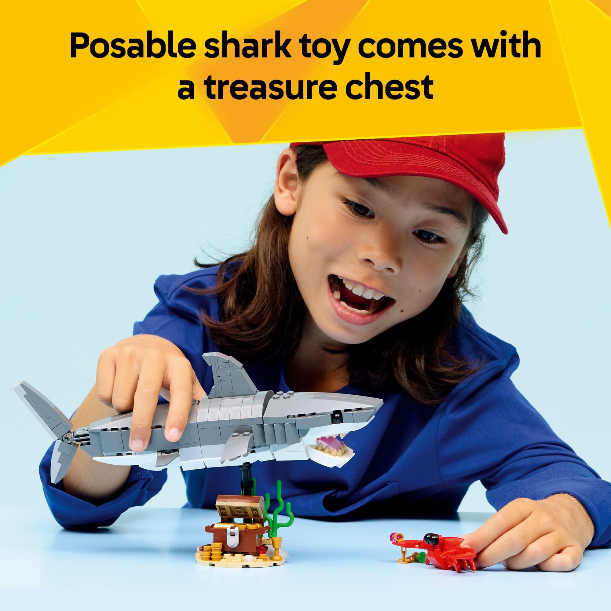 LEGO Anglerfish movable mouth and fins support expressive poses and scenes