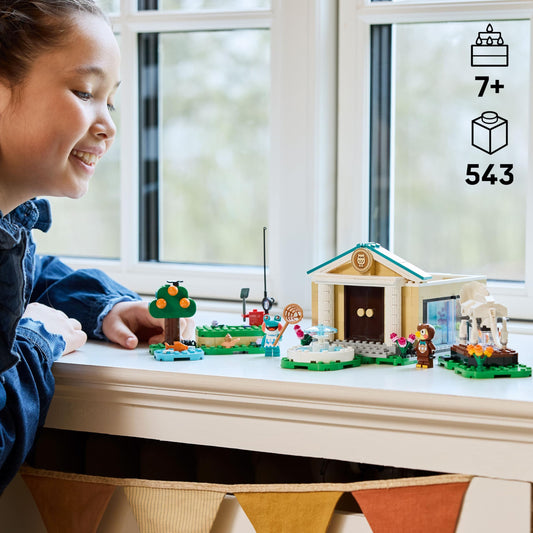 LEGO Blathers and Lily minifigures scene promotes imaginative storytelling and pretend play.