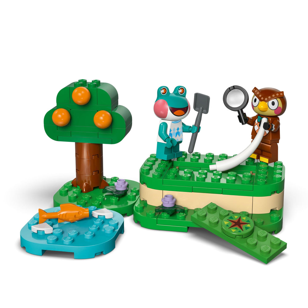 LEGO fish-aquarium display highlights colorful accents and calm, focused play.