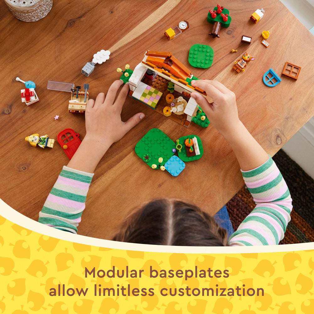 LEGO Animal Crossing Isabelle’s House Visit balloon and present for celebration play