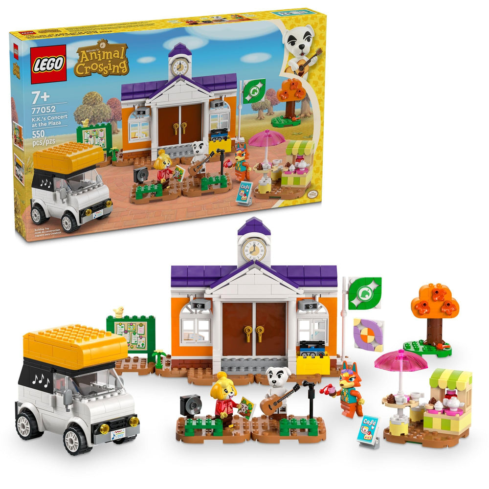 LEGO Animal Crossing KK Concert Plaza building set for imaginative play with 550 pieces