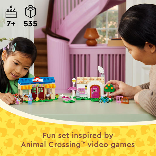 LEGO Animal Crossing Nook’s Cranny interior detail inspires shopping and organization play.