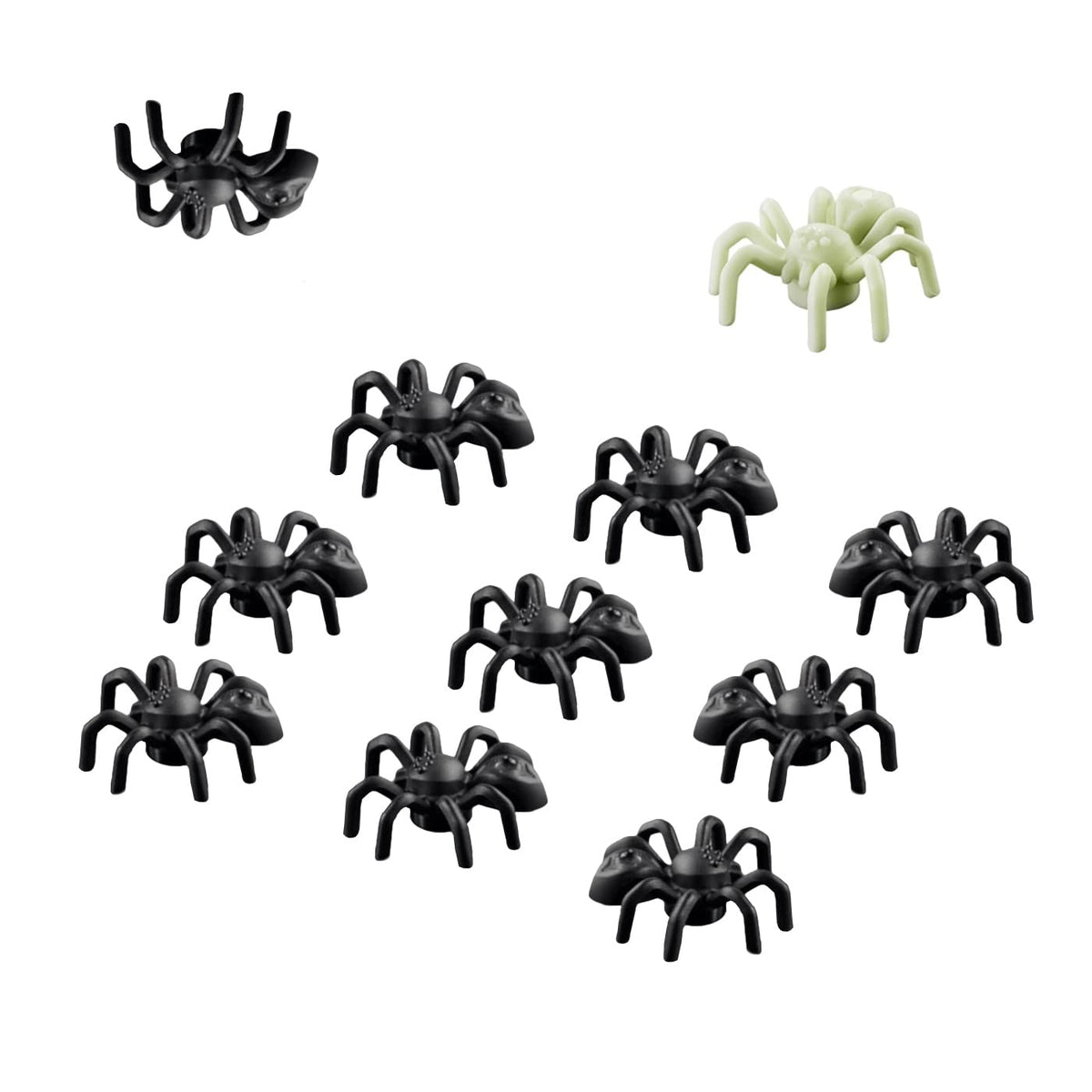 LEGO Animal Halloween Accessory featuring ten black spiders for spooky builds.
