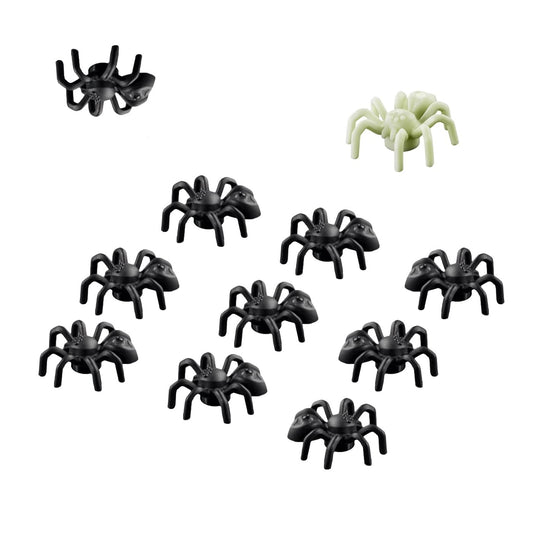 LEGO Animal Halloween Accessory featuring ten black spiders for spooky builds.