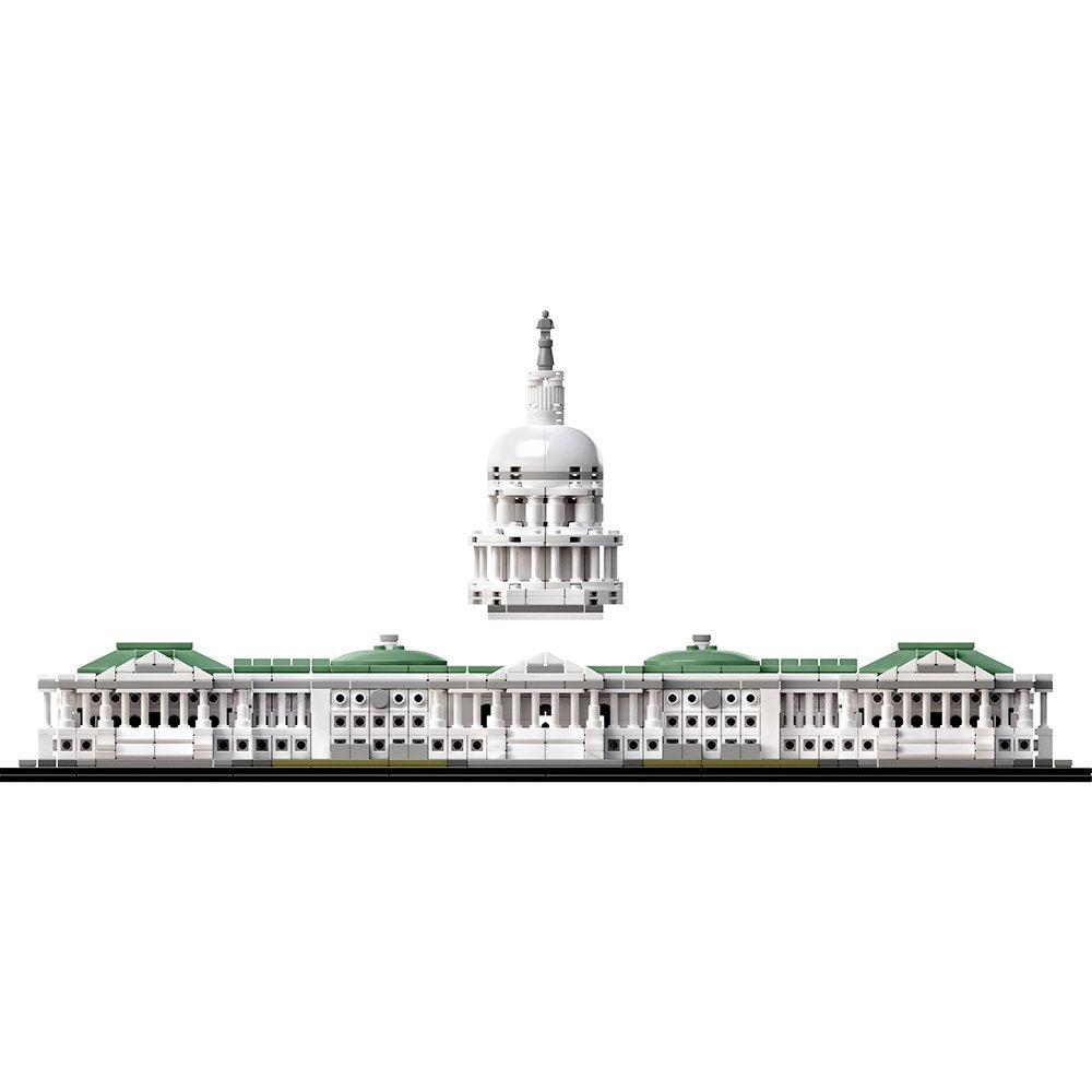 LEGO Architecture 21030 Capitol facade detail highlighting neoclassical columns