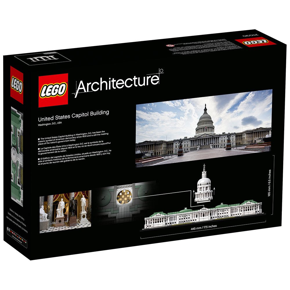 LEGO Architecture 21030 Capitol 1,032 pieces for extended building fun