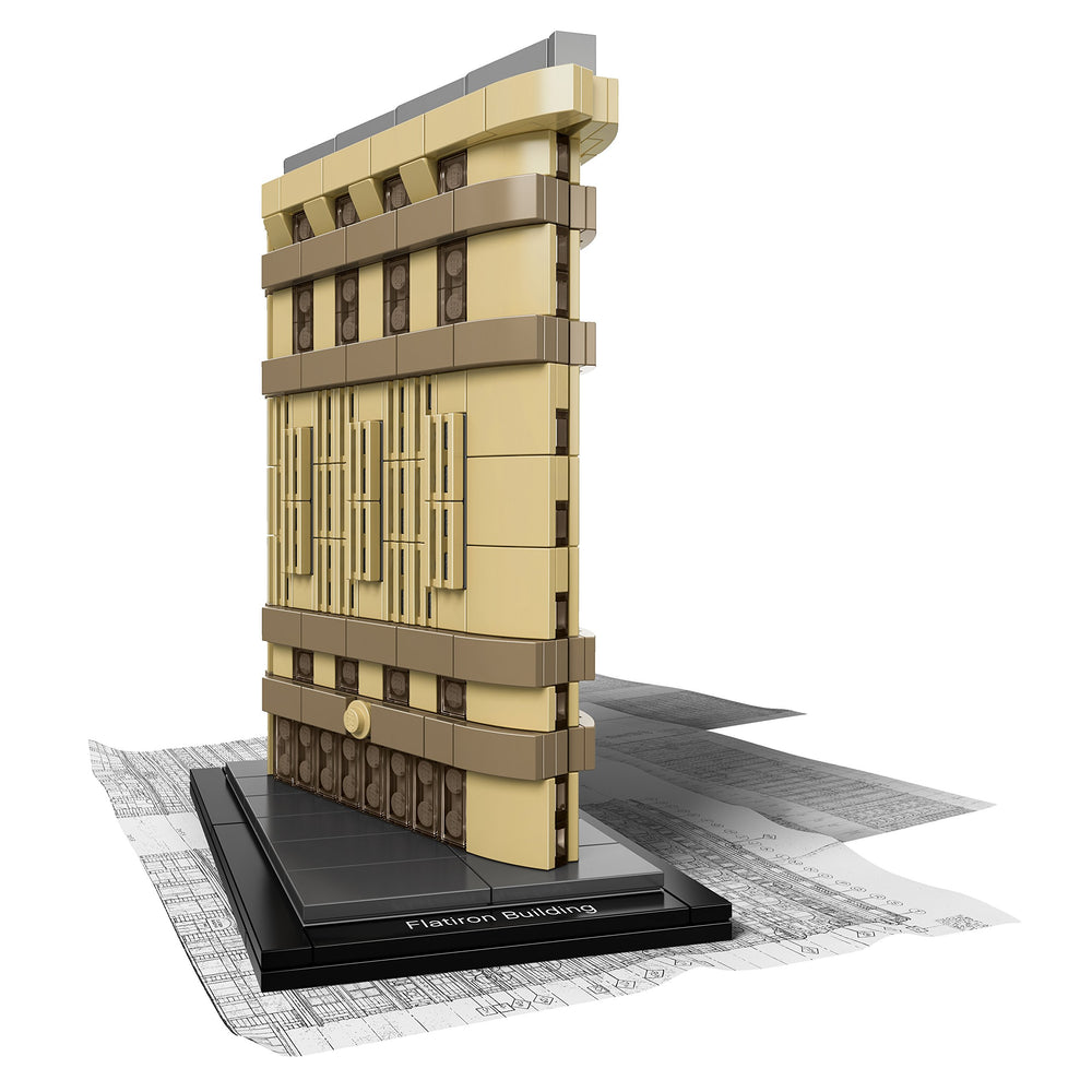 LEGO Architecture Flatiron Building model dimensions show compact display size.
