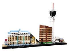 LEGO Architecture Las Vegas Stratosphere model captures tower silhouette for vivid display.