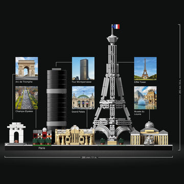 LEGO Architecture Louvre Museum detail adds architectural charm to shelves.