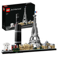 LEGO Architecture Paris skyline model showcases iconic landmarks for elegant display.