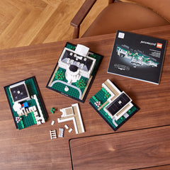 LEGO Architecture White House east wing view captures connecting colonnades for a complete display