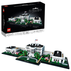 LEGO Architecture White House front view highlights neoclassical detailing for stylish display