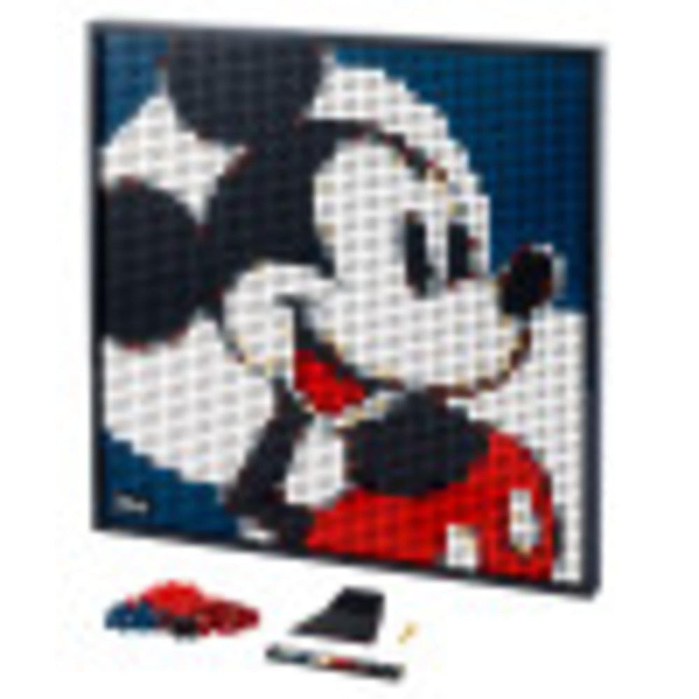 LEGO Art Minnie Mouse portrait ready to hang as wall decor