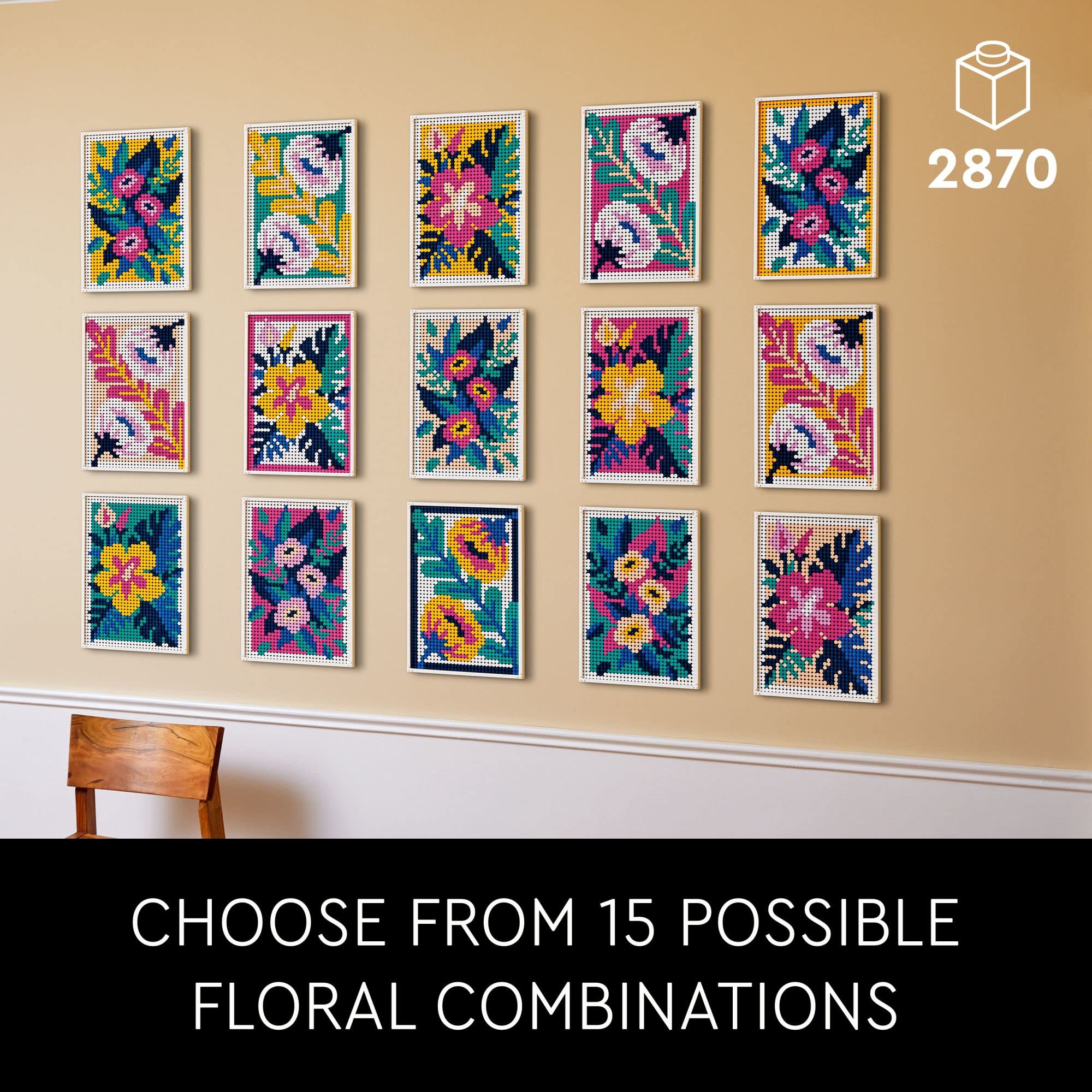 LEGO Art Floral Art 31207 pieces spread invites focused, creative assembly
