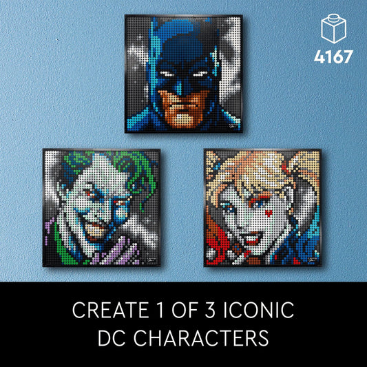 LEGO Art Jim Lee Batman Collection Joker portrait adds bold color to any room.