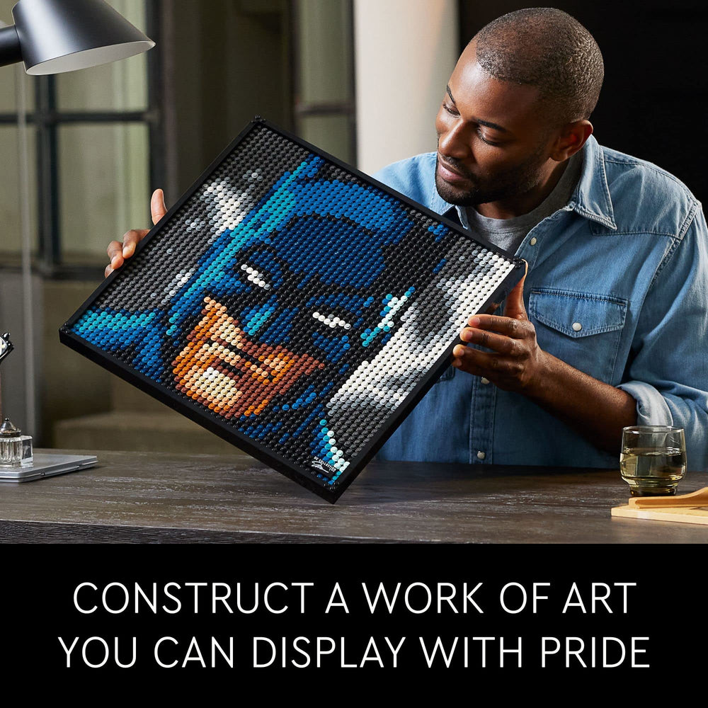LEGO Art Jim Lee Batman Collection nine canvases form a cohesive themed display.