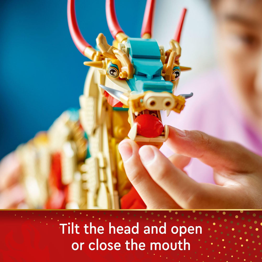LEGO Auspicious Dragon printed eyes and scales for authentic look