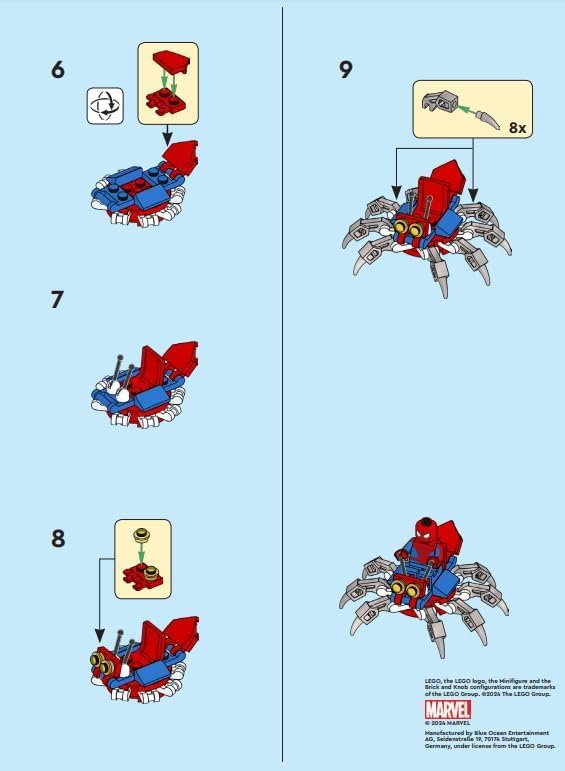 Authentic LEGO Spider-Man figure ready for standard brick builds